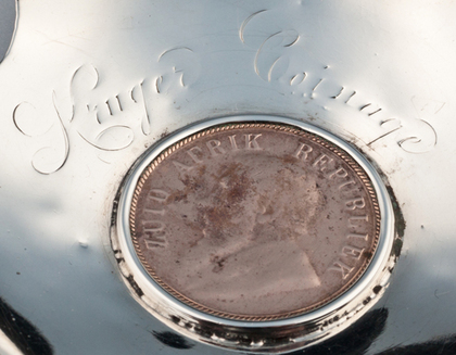 Kruger Coinage Antique Silver Bowl - Anglo Boer War