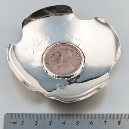 Kruger Coinage Antique Silver Bowl - Anglo Boer War