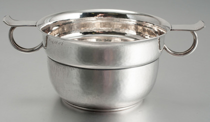 Dutch Arts & Crafts Silver Christening Bowl