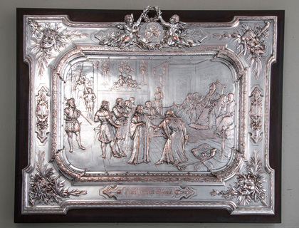 Victorian Elkington Electroplate Wall Plaque - Merchant of Venice