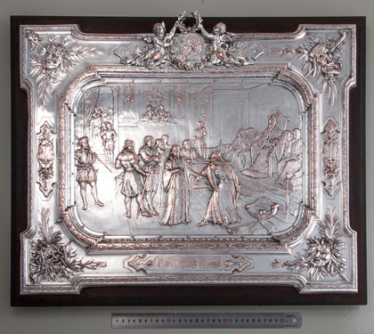 Victorian Elkington Electroplate Wall Plaque - Merchant of Venice