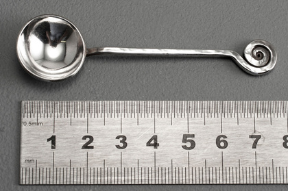 Kurt Jobst Arts & Crafts Sterling Silver Tea Spoons (Set of 6) - Spiral Design, Chameleon Tail