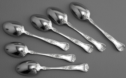 Antique Gorham Sterling Silver Coffee Spoons (Set of 6) - Marguerite Pattern