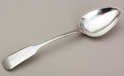 Daniel Beets Cape Silver Dessert spoon - Unrecorded Hallmarks, Bird Punch (2)