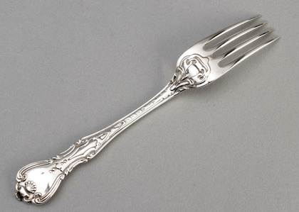 Rare Unknown Pattern Silver Dessert Forks (Set of 6) - Hayne & Cater, Diamond Registration Mark