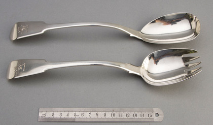 Georgian Silver Salad Servers - Henry Day, Counterfeiter, Sentenced to Death, Then Transported