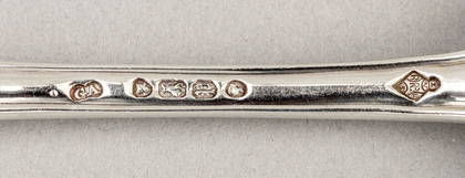 Rare Tudor Pattern Victorian Silver Runcible Spoon - Diamond Registration Mark