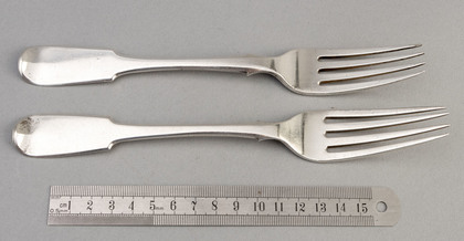 Canadian Silver Tableforks (Pair) - George Savage Montreal (1of2)