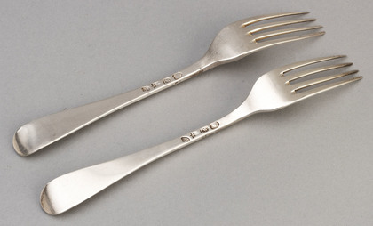 Dutch Silver Hanoverian Tableforks (Pair) - Rudolph Sondag Rotterdam (1 of 2)