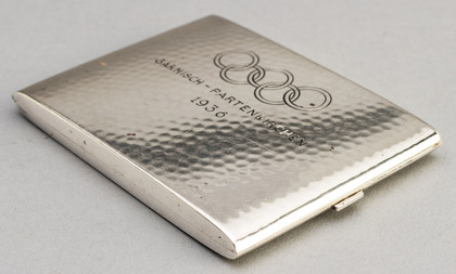 1936 Winter Olympic Commemorative Sterling Silver Cigarette Case - Garmisch Partenkirchen