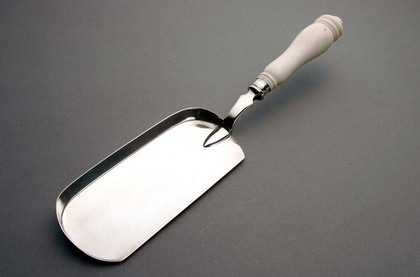 Solid Silver and Ivorine Crumb Scoop