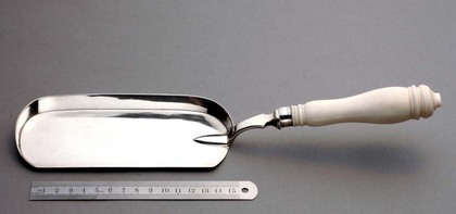 Solid Silver and Ivorine Crumb Scoop