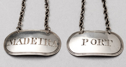 Georgian Silver Wine Labels (Pair) - Port, Madeira, Cocks & Bettridge