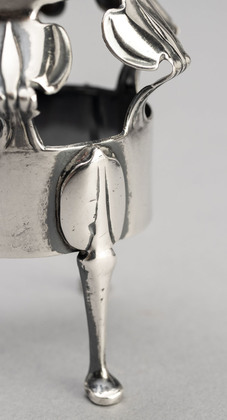 Kate Harris Arts & Crafts Antique Silver Vase Holder - Missing Powell Green Glass Vase