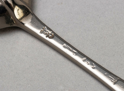 Queen Anne Brittania Silver Dognose Spoon - John Broake, 2/2