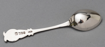 Irish Silver Celtic Pattern Christening Spoon - Sword of Light 1916-1966 Jubilee Hallmark