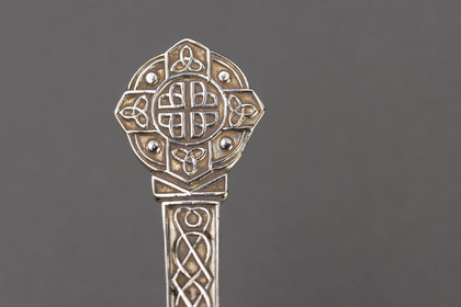 Celtic Revival Silver Sauce Ladles (Pair) - Irish Boujet Hallmarks