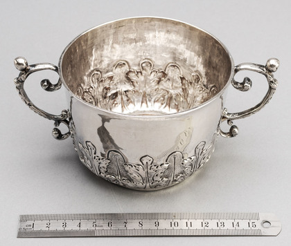 Charles II (Carolean) Restoration Period Silver Porringer -Thomas Cooper