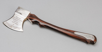 Dutch Silver Ceremonial Axe for Ship's Launch - Safmarine, S.A. Hexrivier, Verolme