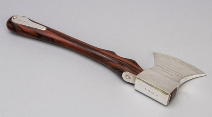 Dutch Silver Ceremonial Axe for Ship's Launch - Safmarine, S.A. Hexrivier, Verolme