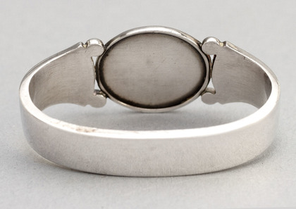 Georg Jensen Sterling Silver & Enamel Napkin Ring - Cherub 258, Harald Nielsen