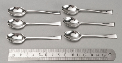 Antique Silver Coffee Spoons (Set of 6) - 1914, WW1